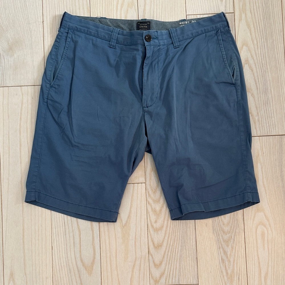J. Crew Streatch Men's Slate Blue Flat Front Shorts